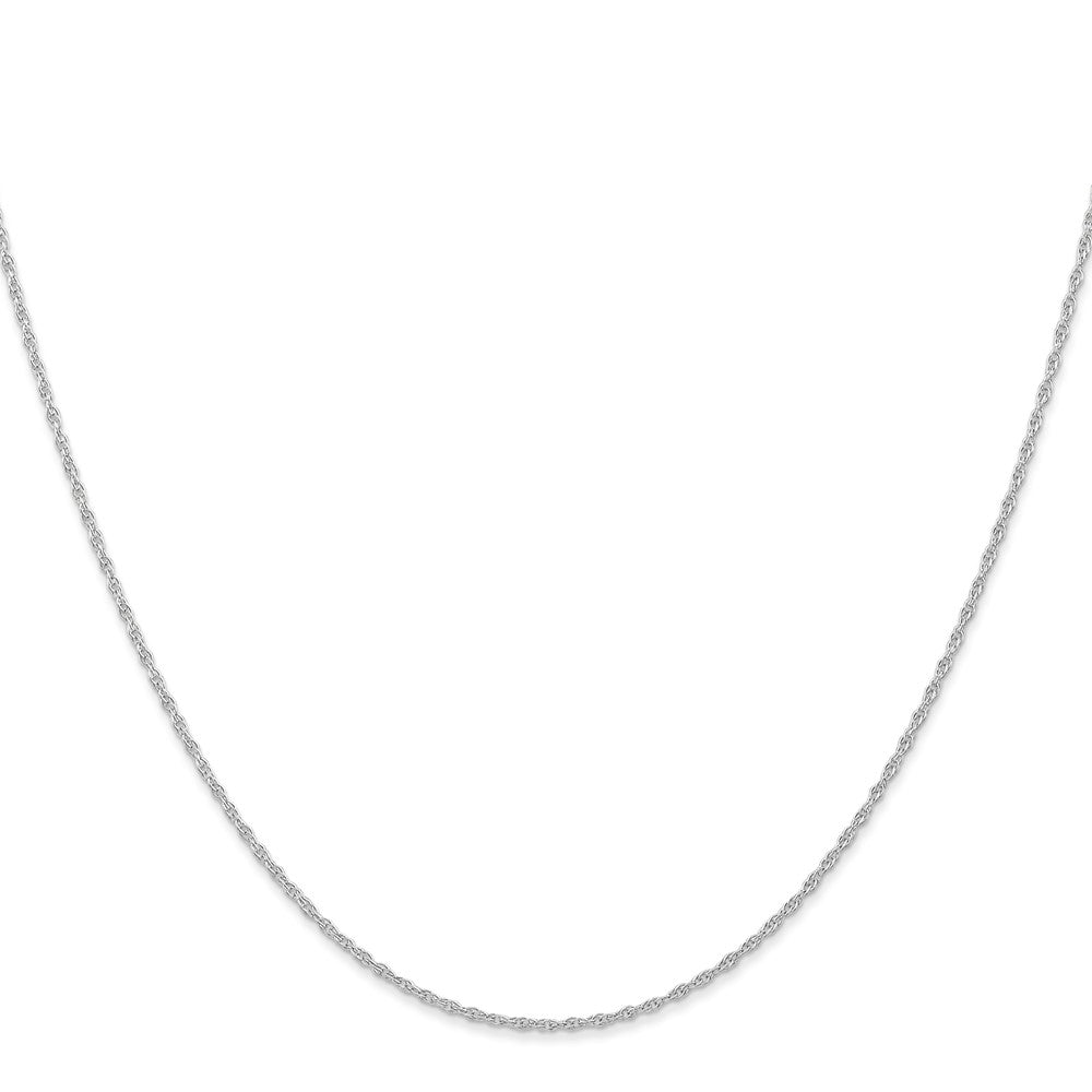 14K White Gold Carded Cable Rope with Spring Ring Clasp Chain