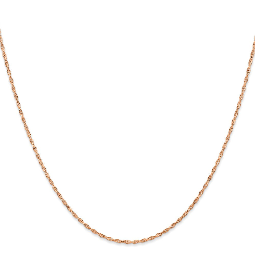 14K Rose Gold Carded Cable Rope with Spring Ring Clasp Chain