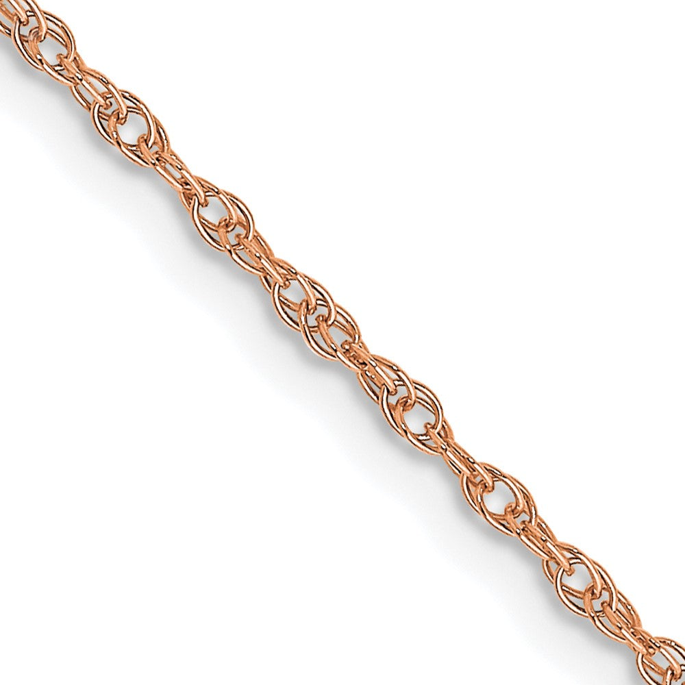 14K Rose Gold Carded Cable Rope with Spring Ring Clasp Chain