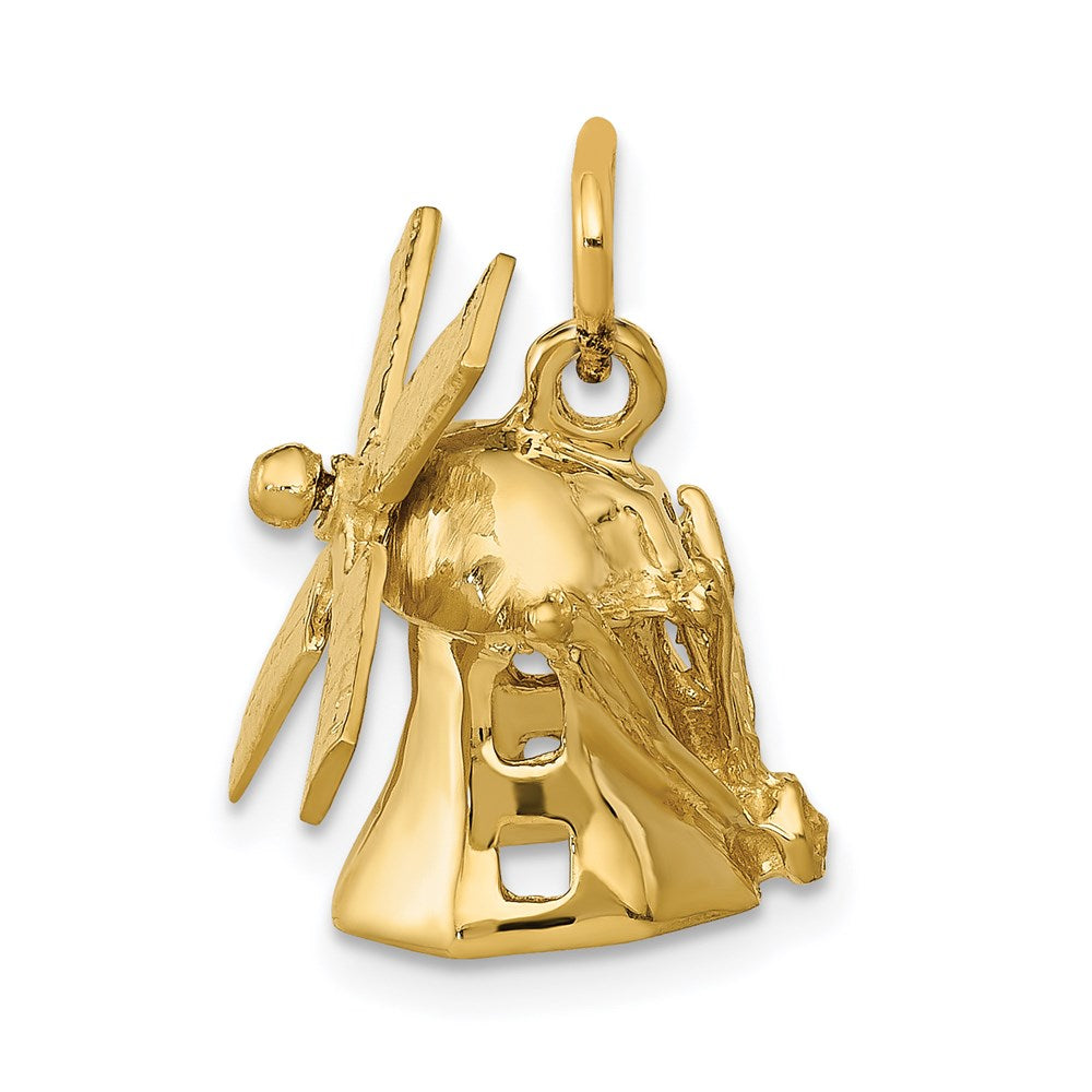 14K 3-D Windmill with Moveable Blades Charm