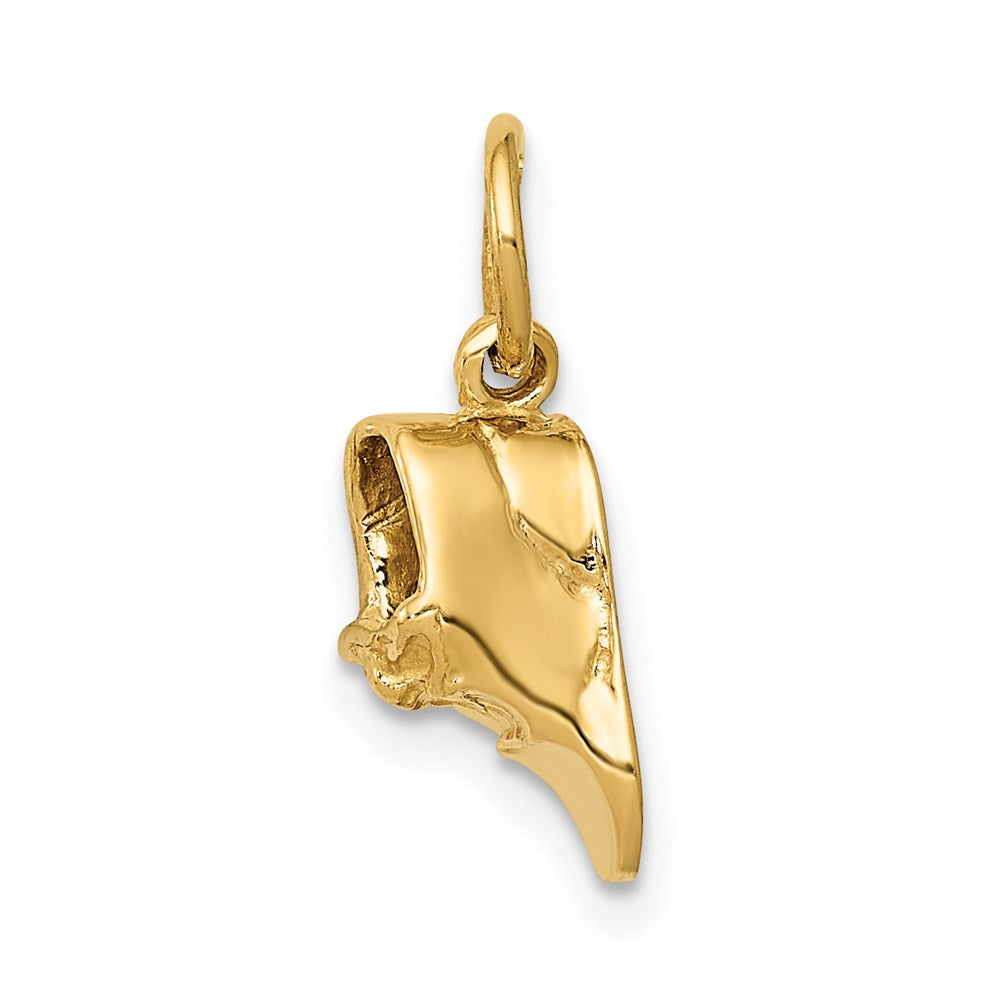 14k 3-D Single Baby Shoe Charm