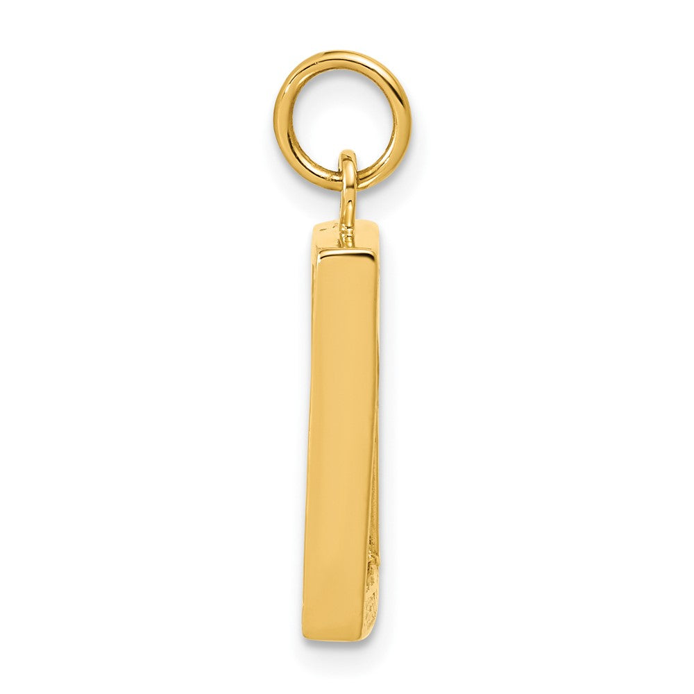 14k Fancy Border 17x Picture Frame Pendant