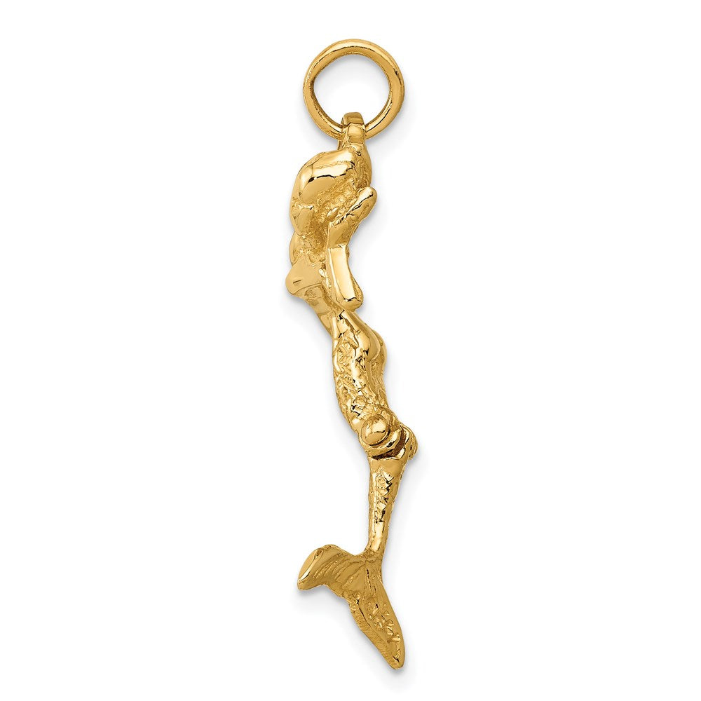 14k 3-D Mermaid Charm