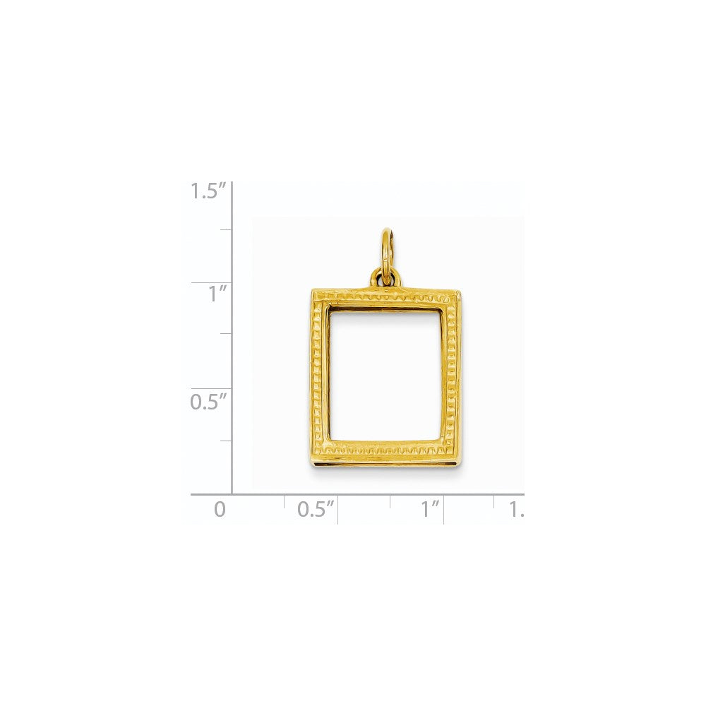 14k Picture Frame Pendant