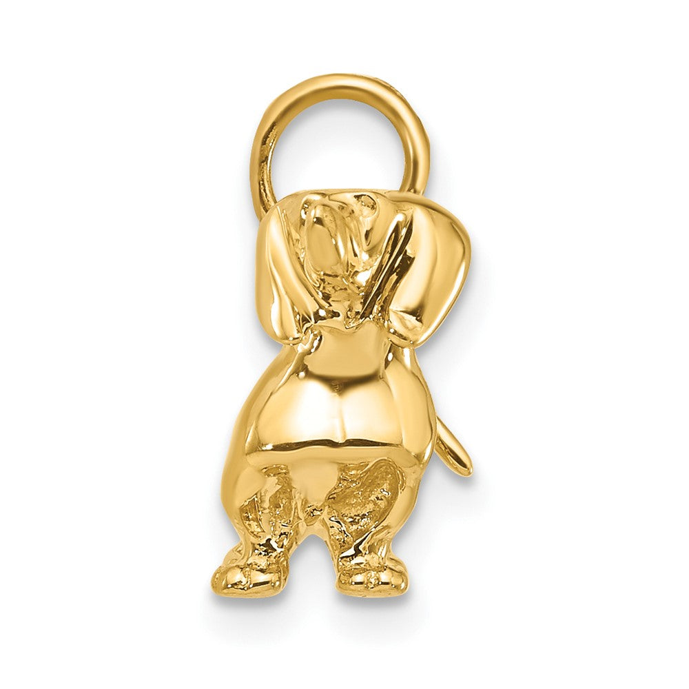 14k 3-D Dachshund Dog Charm