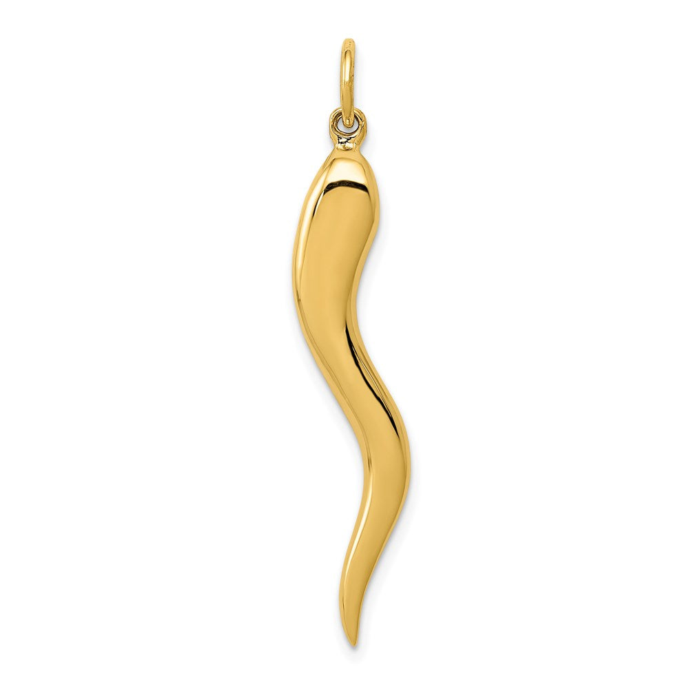 14k Large 3D Italian Horn Charm