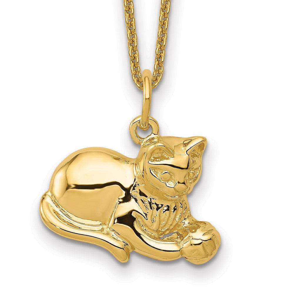 14k Cat Necklace