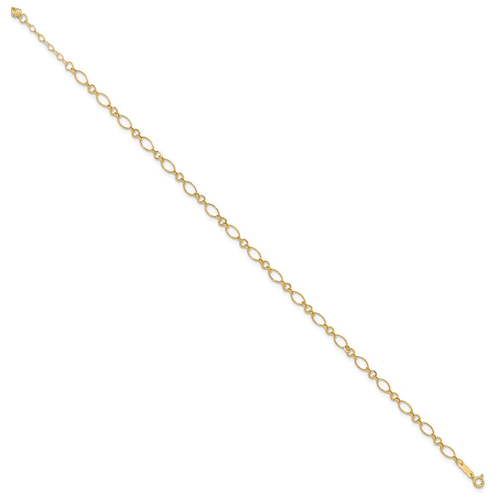 14k Fancy Link with ext Anklet