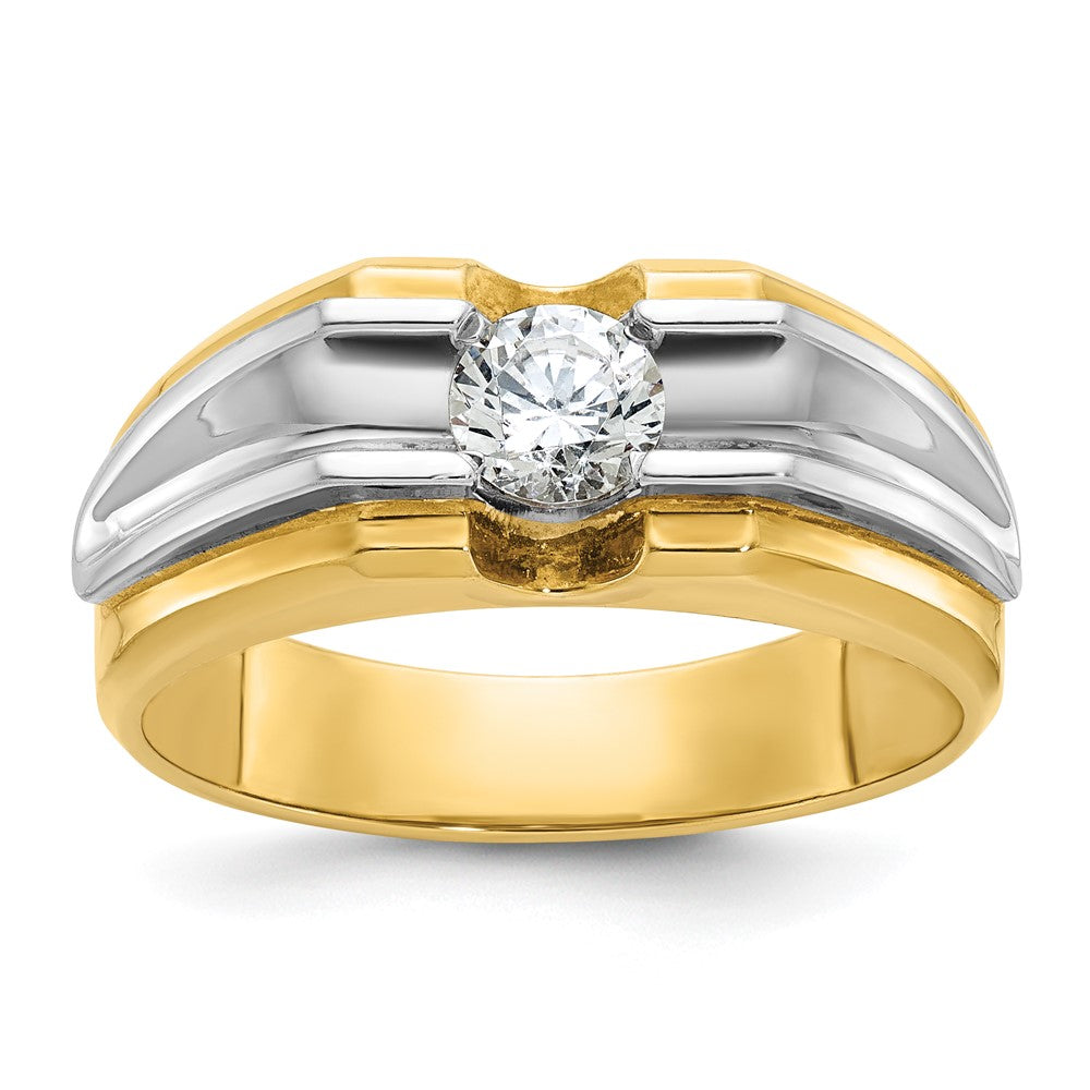 14k Two-tone IBGoodman Men's Complete Lab Grown VS/SI FGH Dia Ring