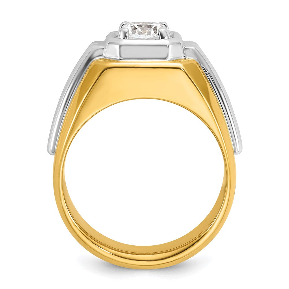 14k Two-tone IBGoodman Men's Complete Lab Grown VS/SI FGH Dia Ring