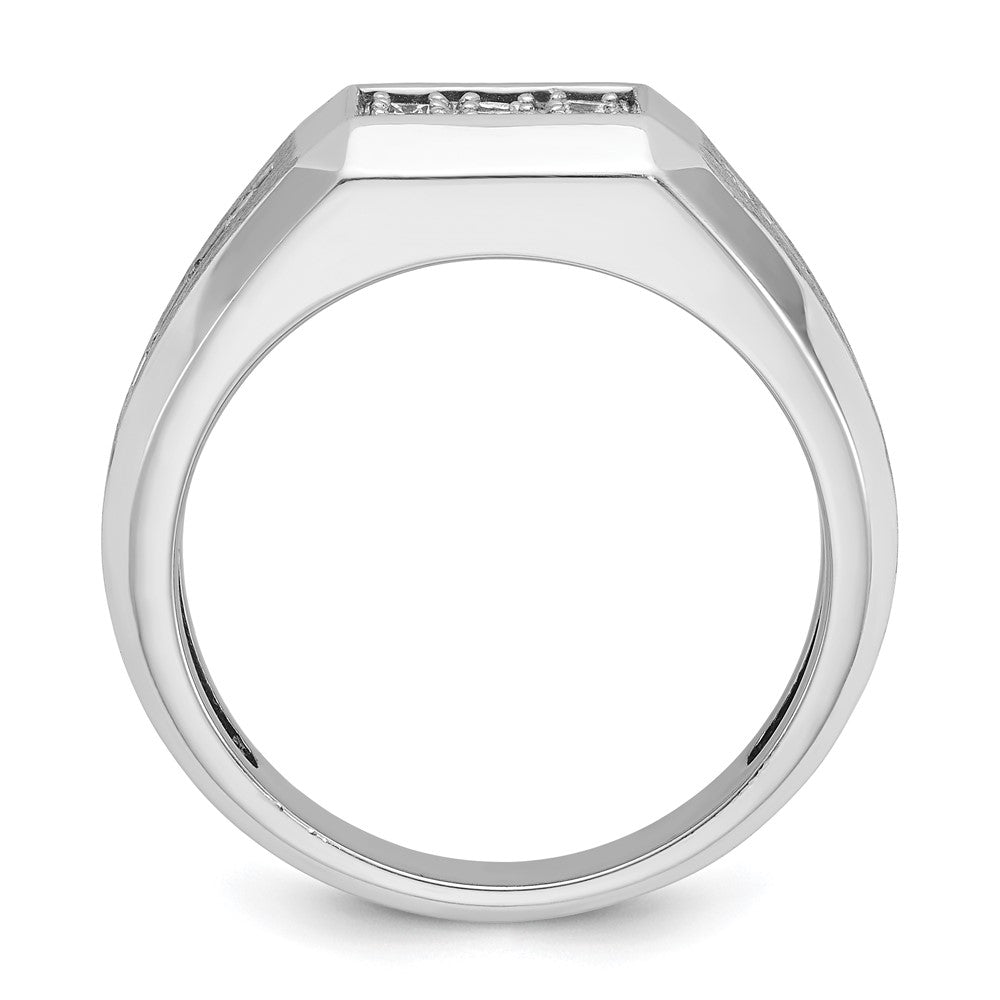 IBGoodman 14k White Gold 1 carat Lab Grown Diamond VS/SI+ G+ Complete Square Cluster Men's Ring