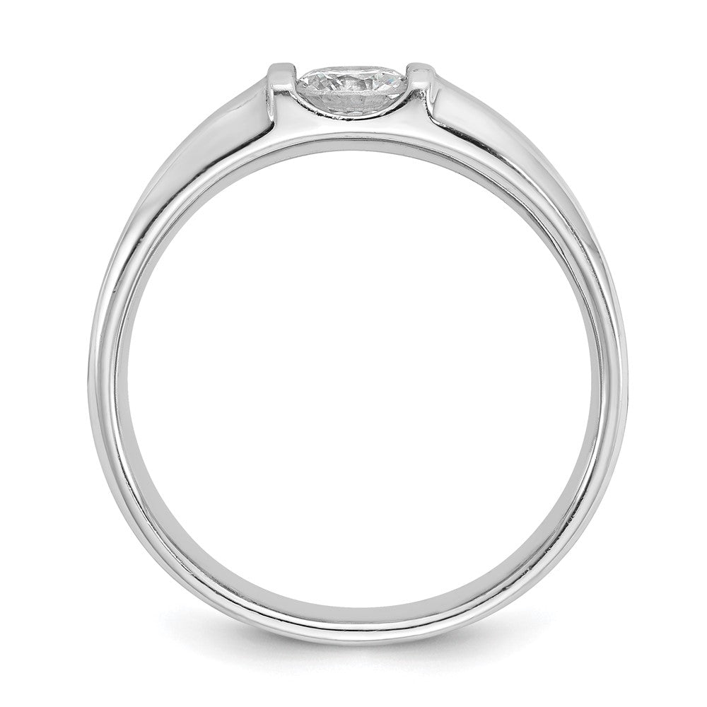 14k White Gold IBGoodman Men's Complete Lab Grown VS/SI FGH Dia Ring