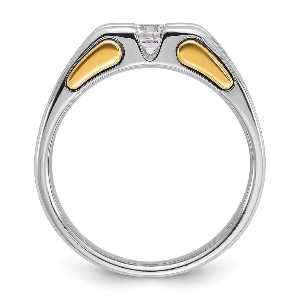 14k Two-tone IBGoodman Men's Complete Lab Grown VS/SI FGH Dia Ring
