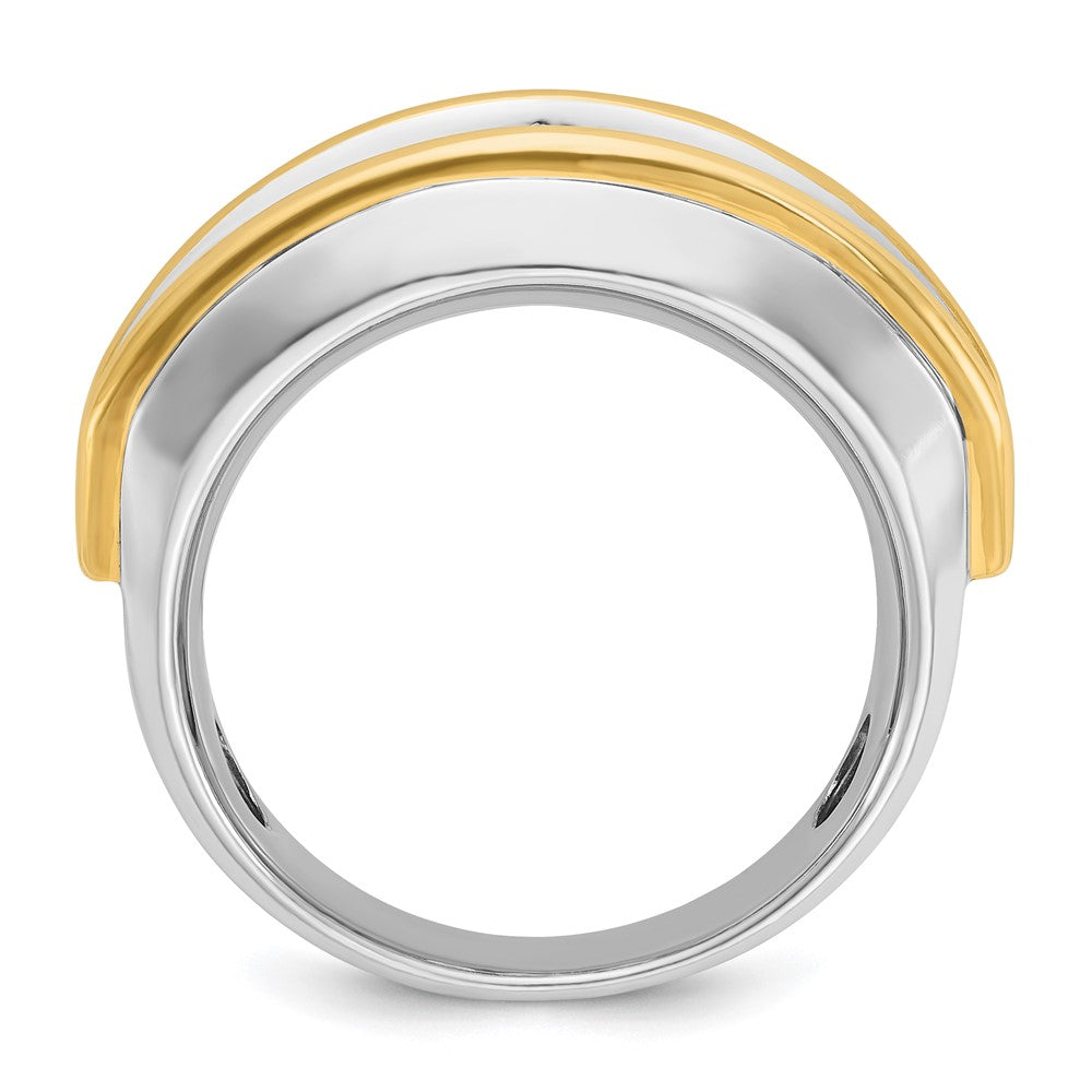 IBGoodman 14k Two-tone 2 carat Lab Grown Diamond VS/SI+ G+ Complete Men's Ring