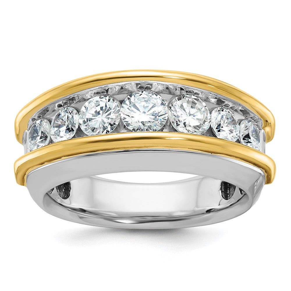 14k Two-tone IBGoodman Men's Lab Grown VS/SI FGH Dia Complete Ring