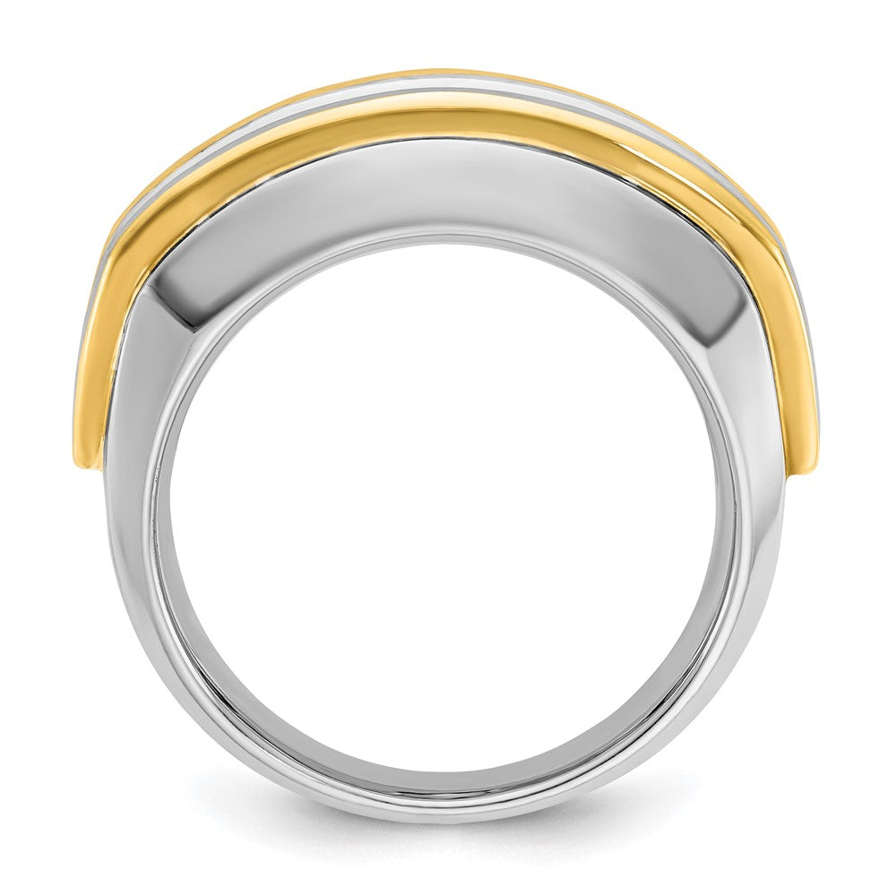 IBGoodman 14k Two-tone 2 carat Lab Grown Diamond VS/SI+ G+ Complete Men's Ring