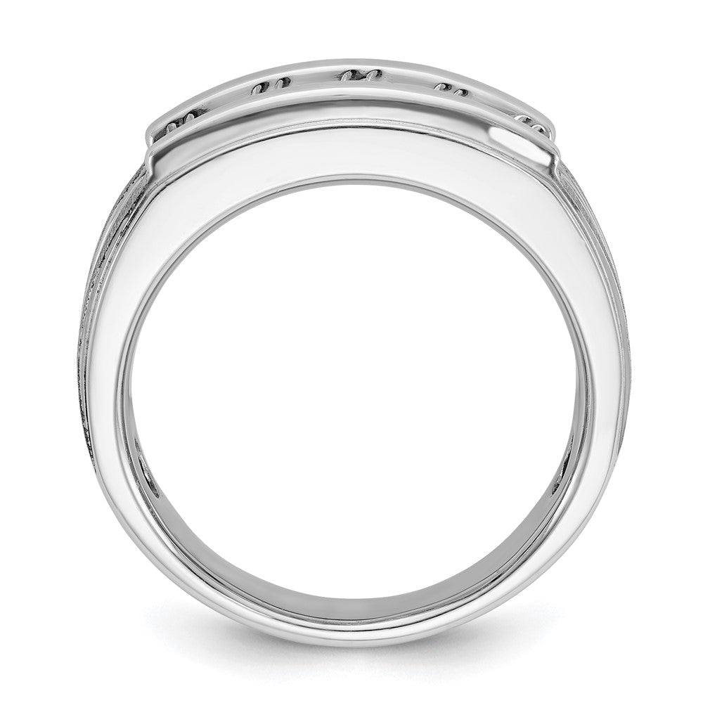 IBGoodman 14k White Gold 1 carat Lab Grown Diamond VS/SI+ G+ Complete Men's Ring