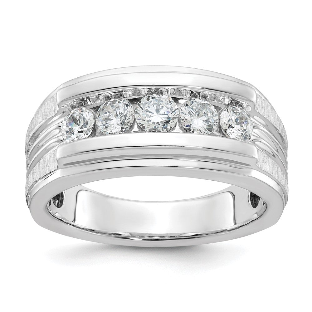 14k White Gold IBGoodman Men's Lab Grown VS/SI FGH Dia Complete Ring