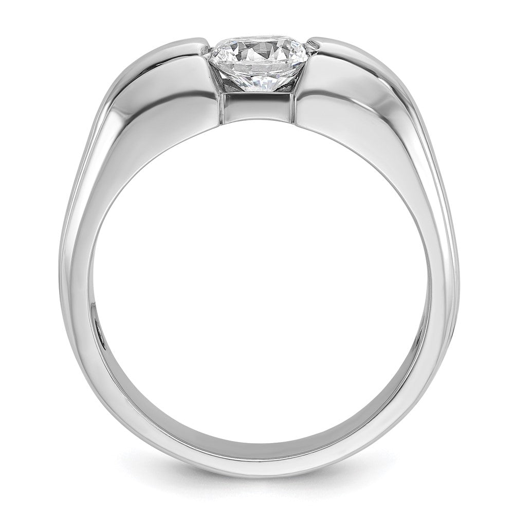 14k White Gold IBGoodman Men's Complete Lab Grown VS/SI FGH Dia Ring