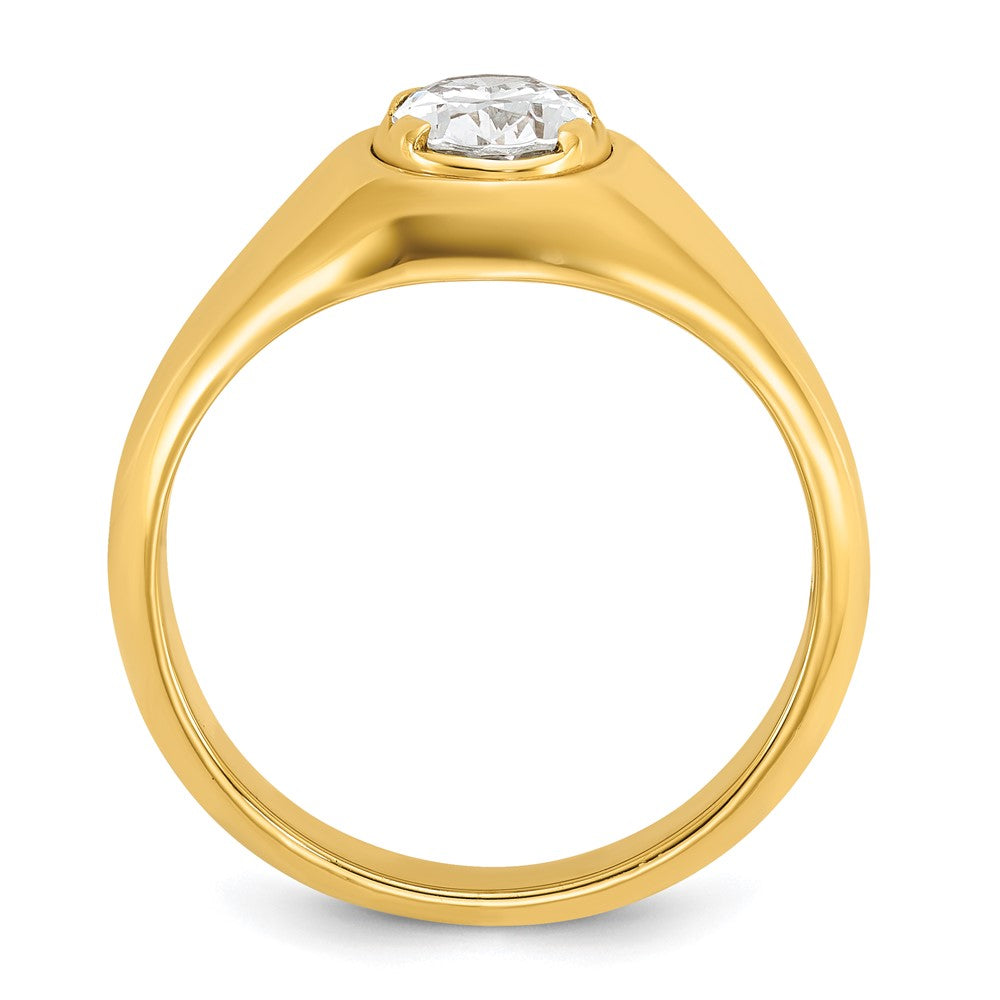 14k IBGoodman Men's Oval Complete Lab Grown VS/SI FGH Dia Ring
