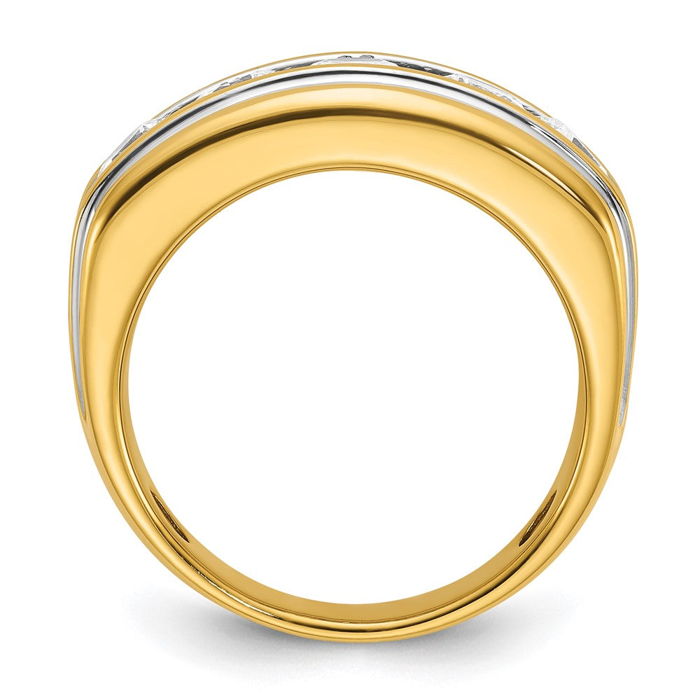 IBGoodman 14k with White Rhodium 3 carat Lab Grown Diamond VS/SI+ G+ Complete Polished Men's Ring