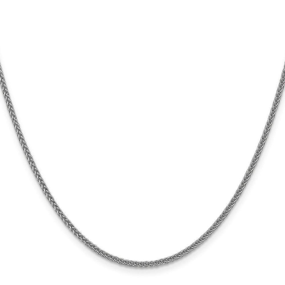 14K White Gold Semi-Solid 3-Wire Wheat with Lobster Clasp Chain