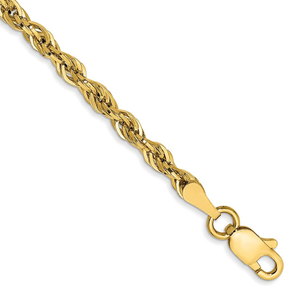 14K Semi Solid Rope with Lobster Clasp Chain