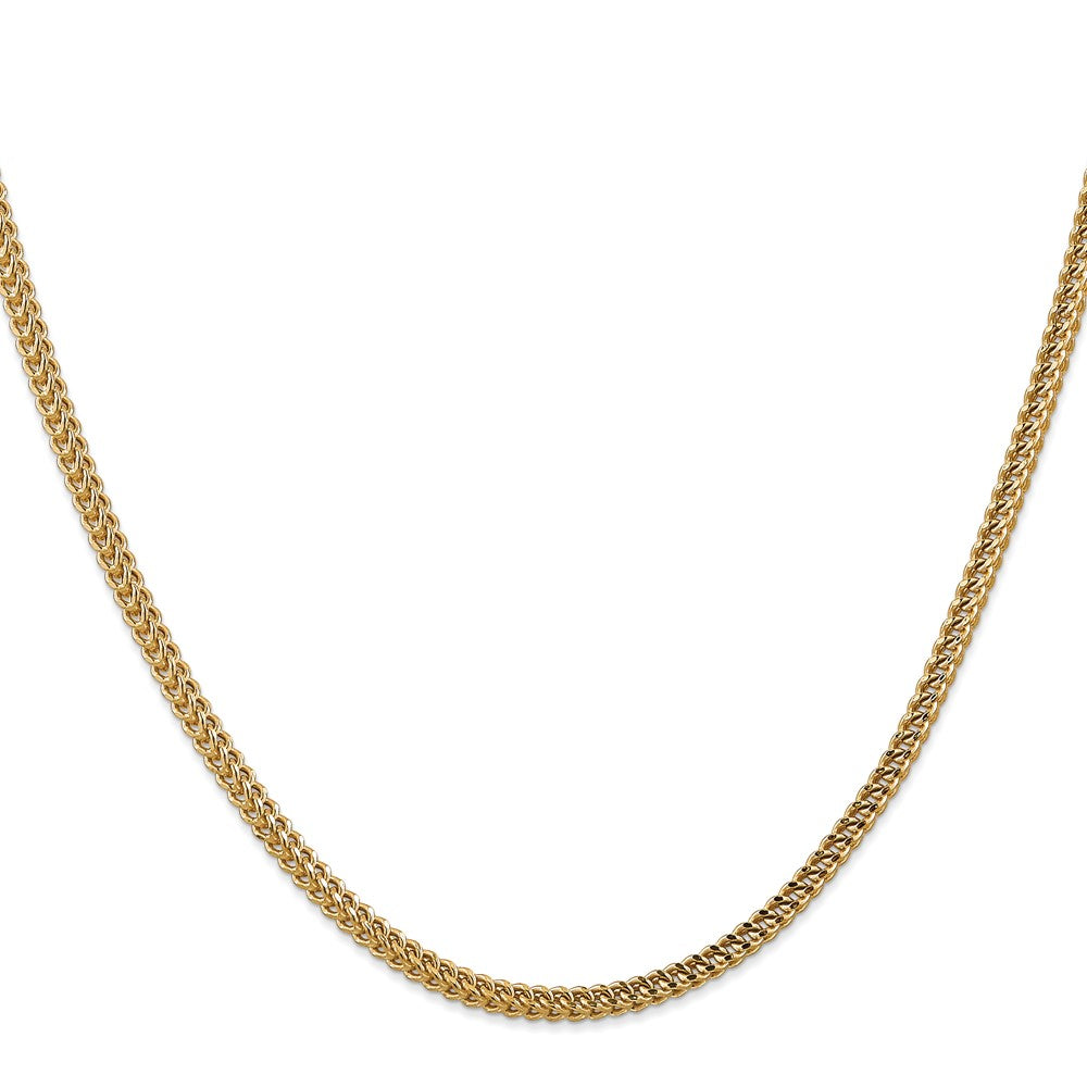 14K Semi-Solid Franco with Fancy Lobster Clasp Chain