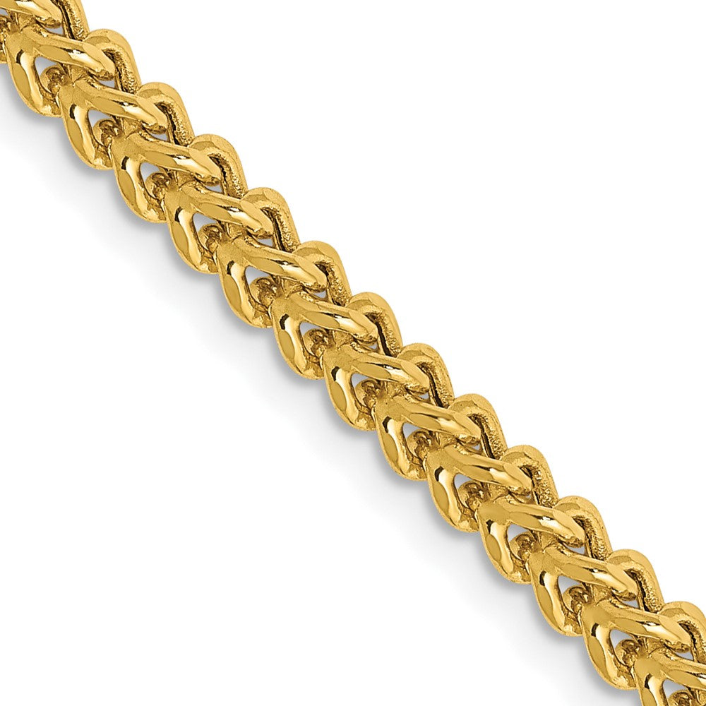 14K Semi-Solid Franco with Fancy Lobster Clasp Chain