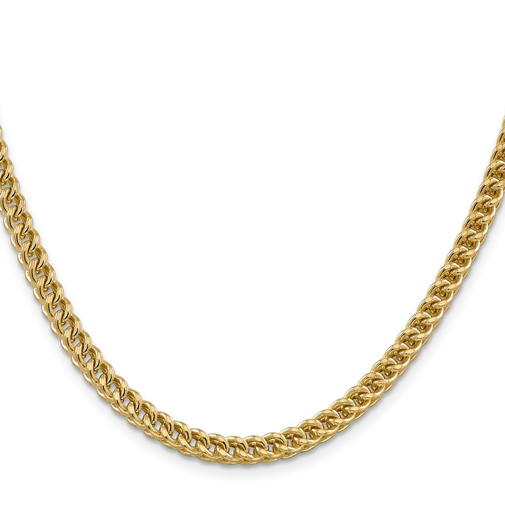 14K Semi-Solid Franco with Fancy Lobster Clasp Chain