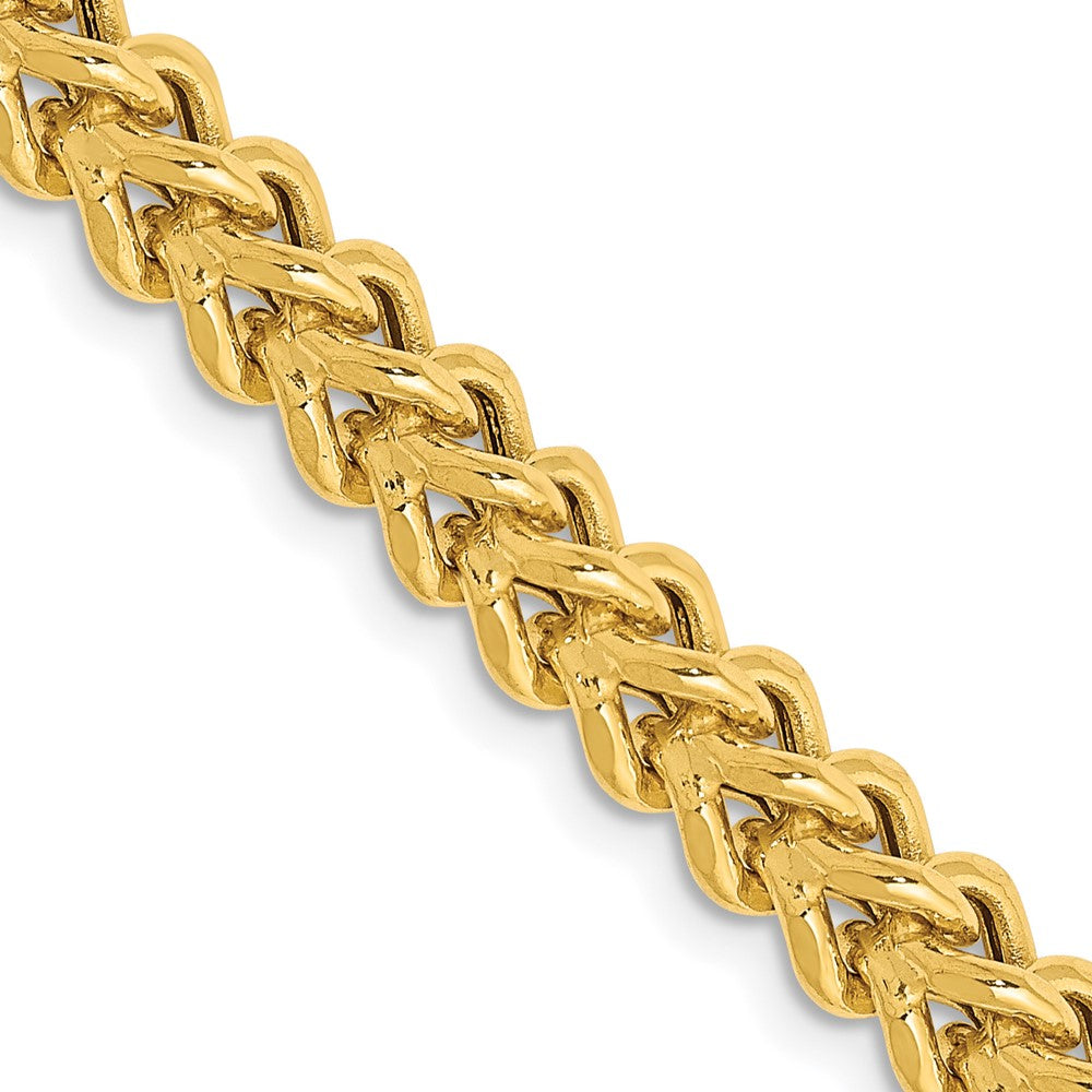 14K Semi-Solid Franco with Fancy Lobster Clasp Chain