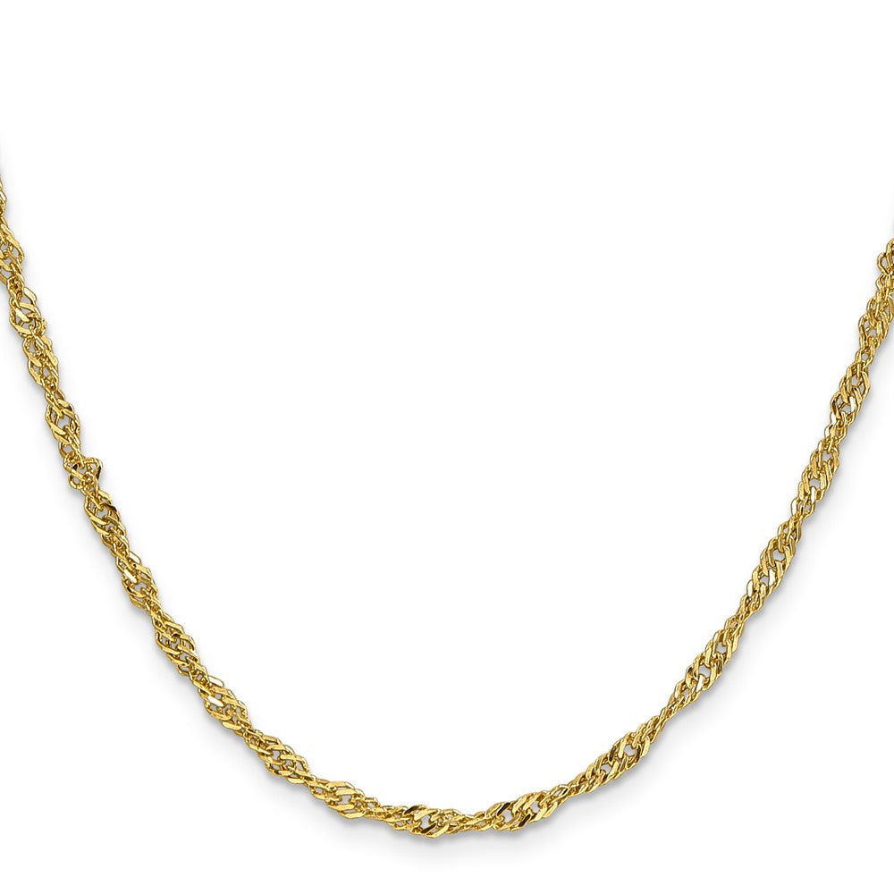 14K Lightweight Singapore with Lobster Clasp Chain