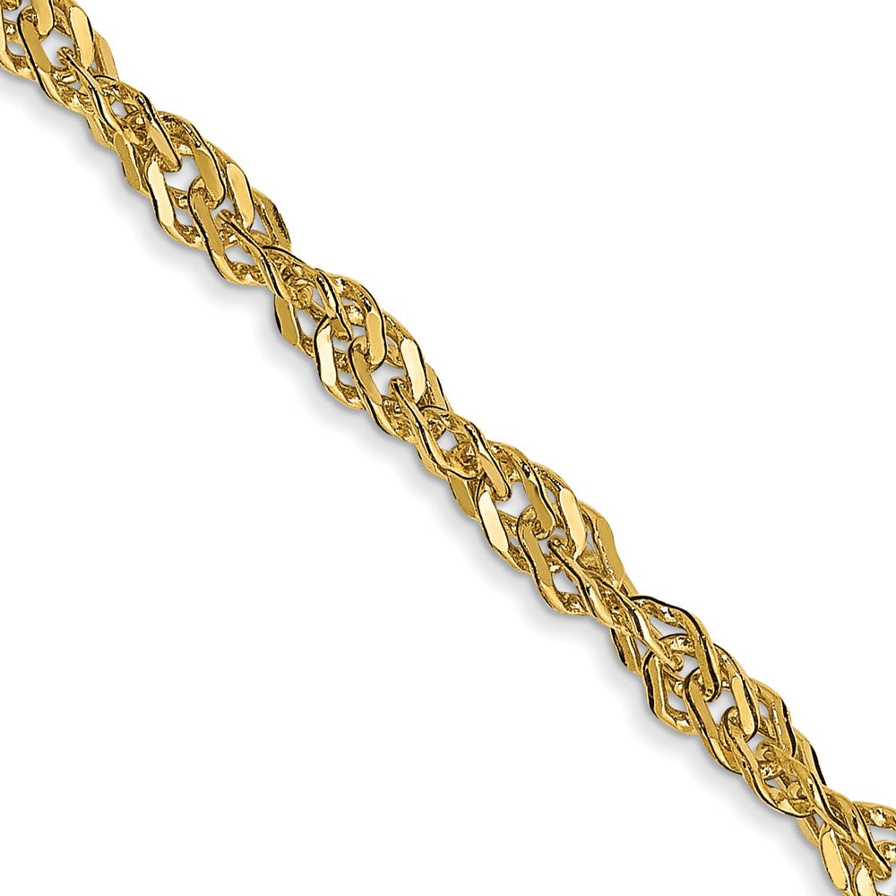 14K Lightweight Singapore with Lobster Clasp Chain