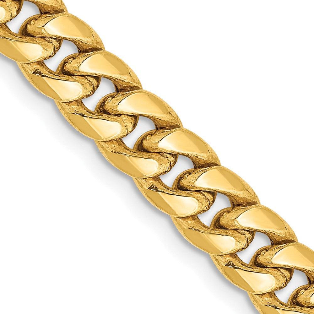 14K Semi-Solid Miami Cuban with Lobster Clasp Chain