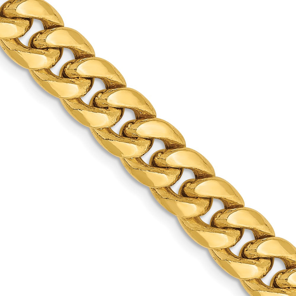 14K Semi-Solid Miami Cuban with Lobster Clasp Chain