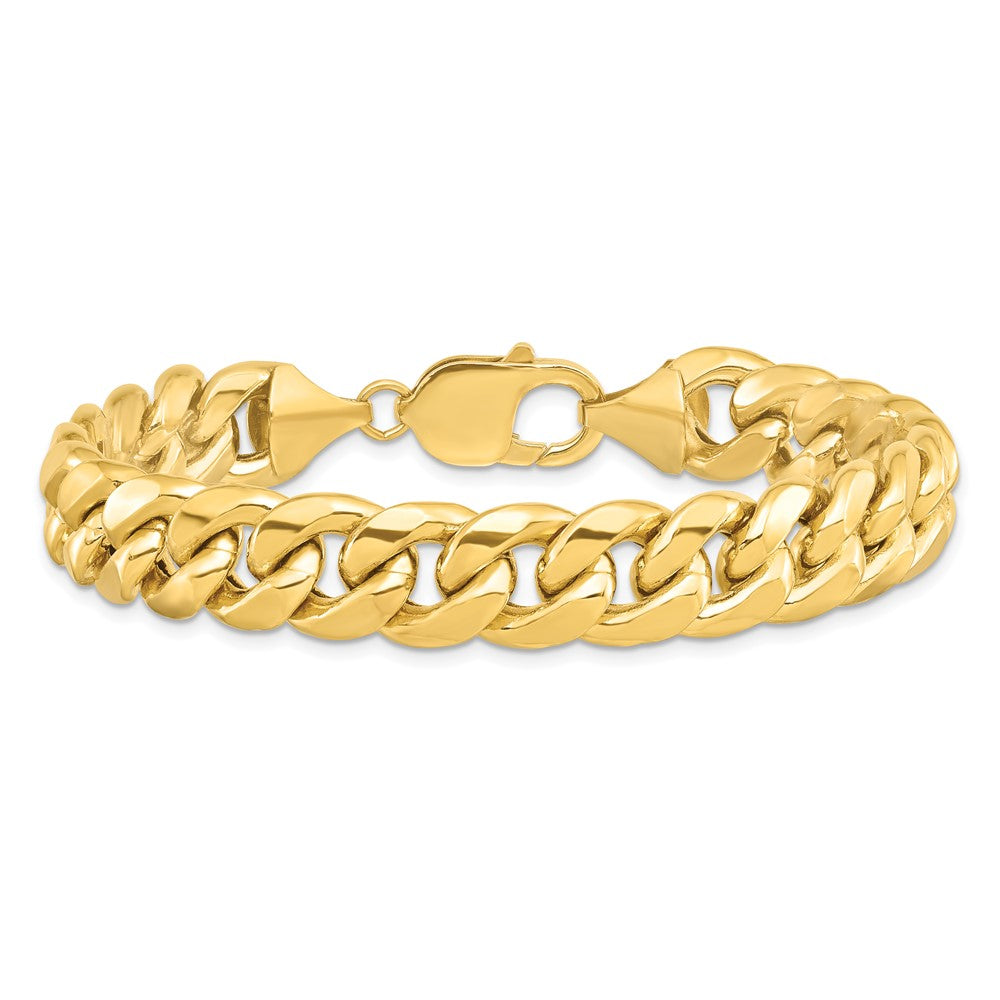 14K Semi-Solid Miami Cuban with Lobster Clasp Bracelet