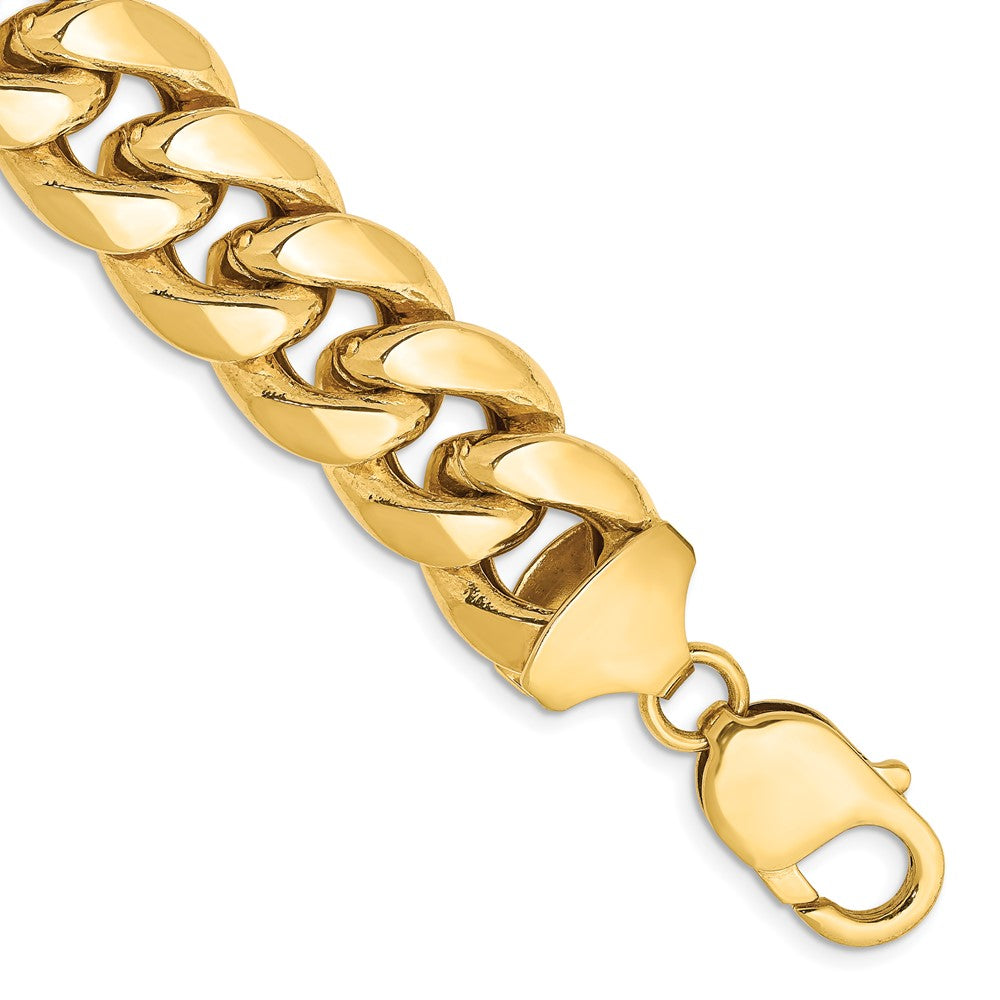 14K Semi-Solid Miami Cuban with Lobster Clasp Bracelet