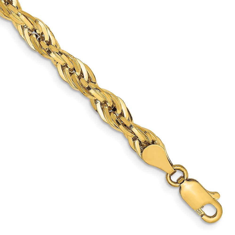 14K Semi Solid Rope with Lobster Clasp Chain