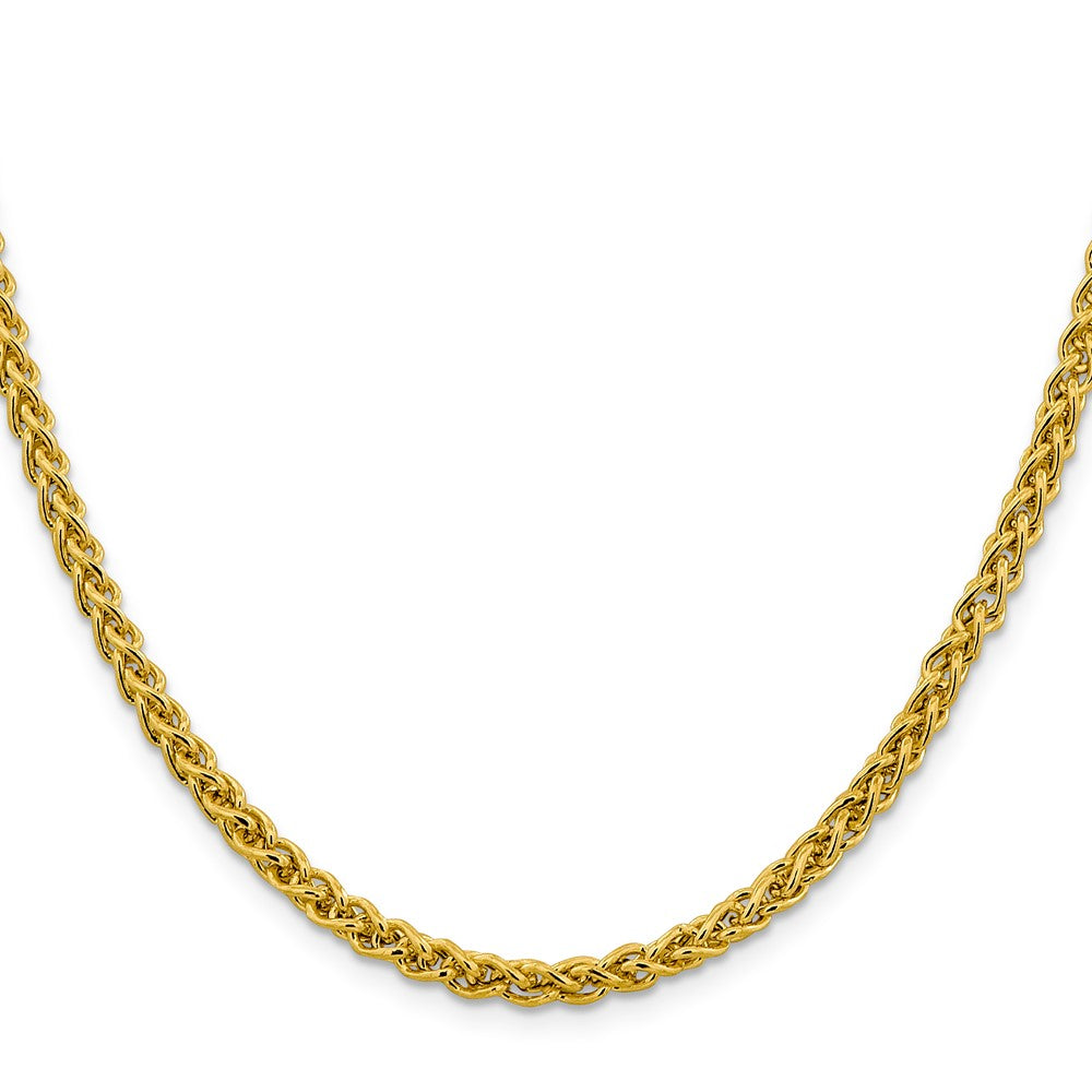 Golden Treasures 14K Semi-Solid Wheat with Lobster Clasp Chain