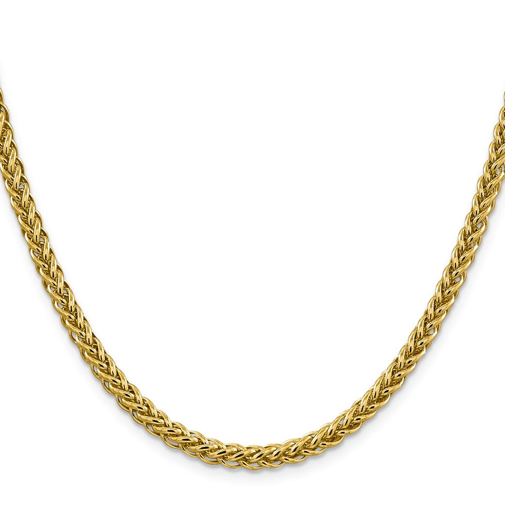 14K Semi-Solid 3-Wire Wheat with Lobster Clasp Chain