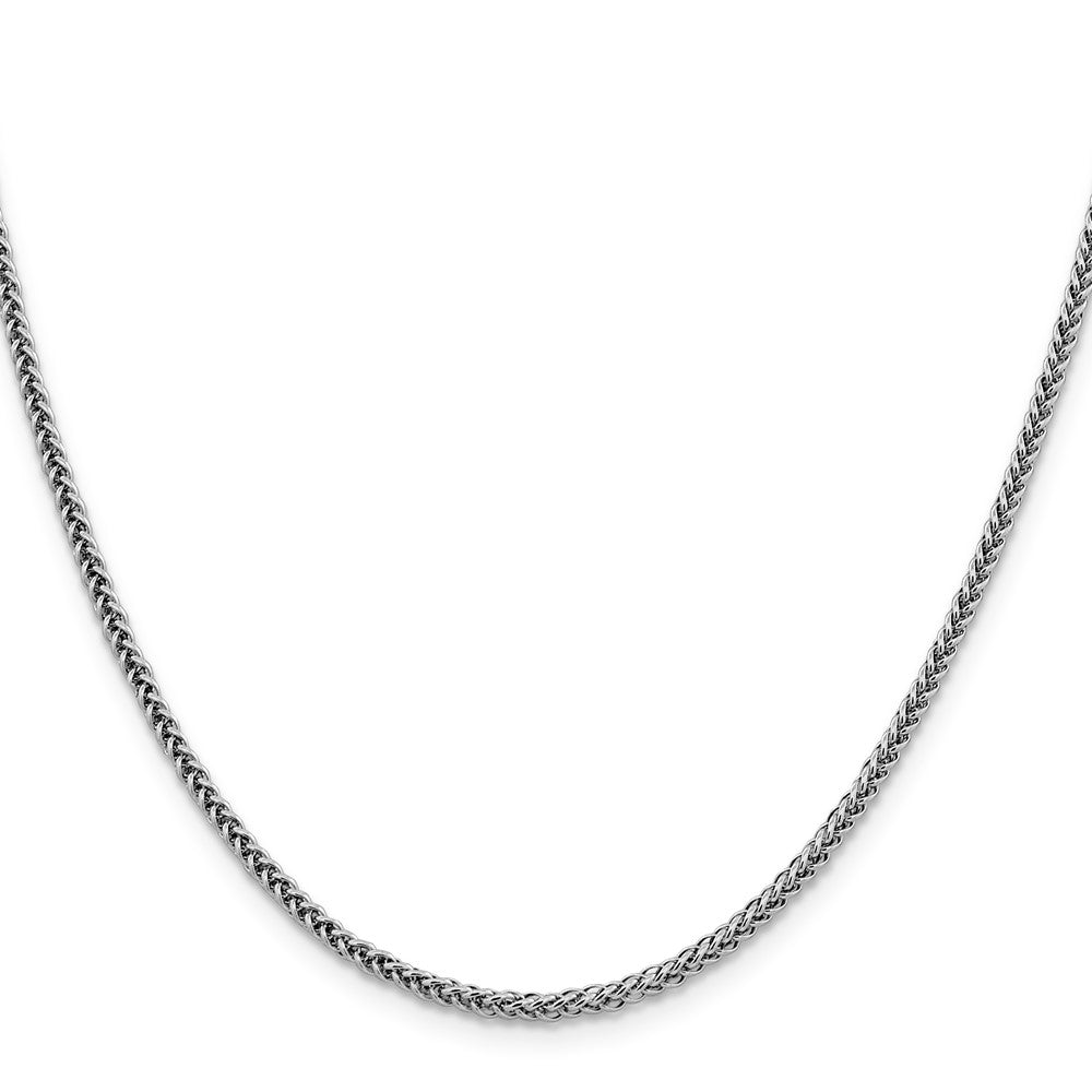 14K White Gold Semi-Solid 3-Wire Wheat with Lobster Clasp Chain