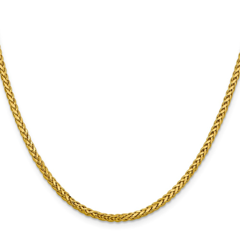 14K Semi-Solid Diamond-cut Wheat with Lobster Clasp Chain