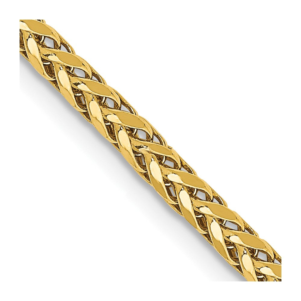 14K Semi-Solid Diamond-cut Wheat with Lobster Clasp Chain