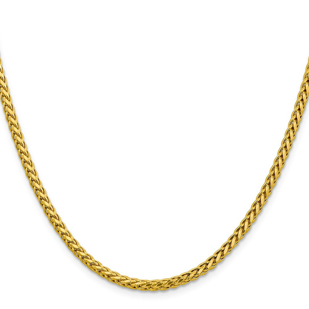 14K Semi-Solid Diamond-cut Wheat with Lobster Clasp Chain