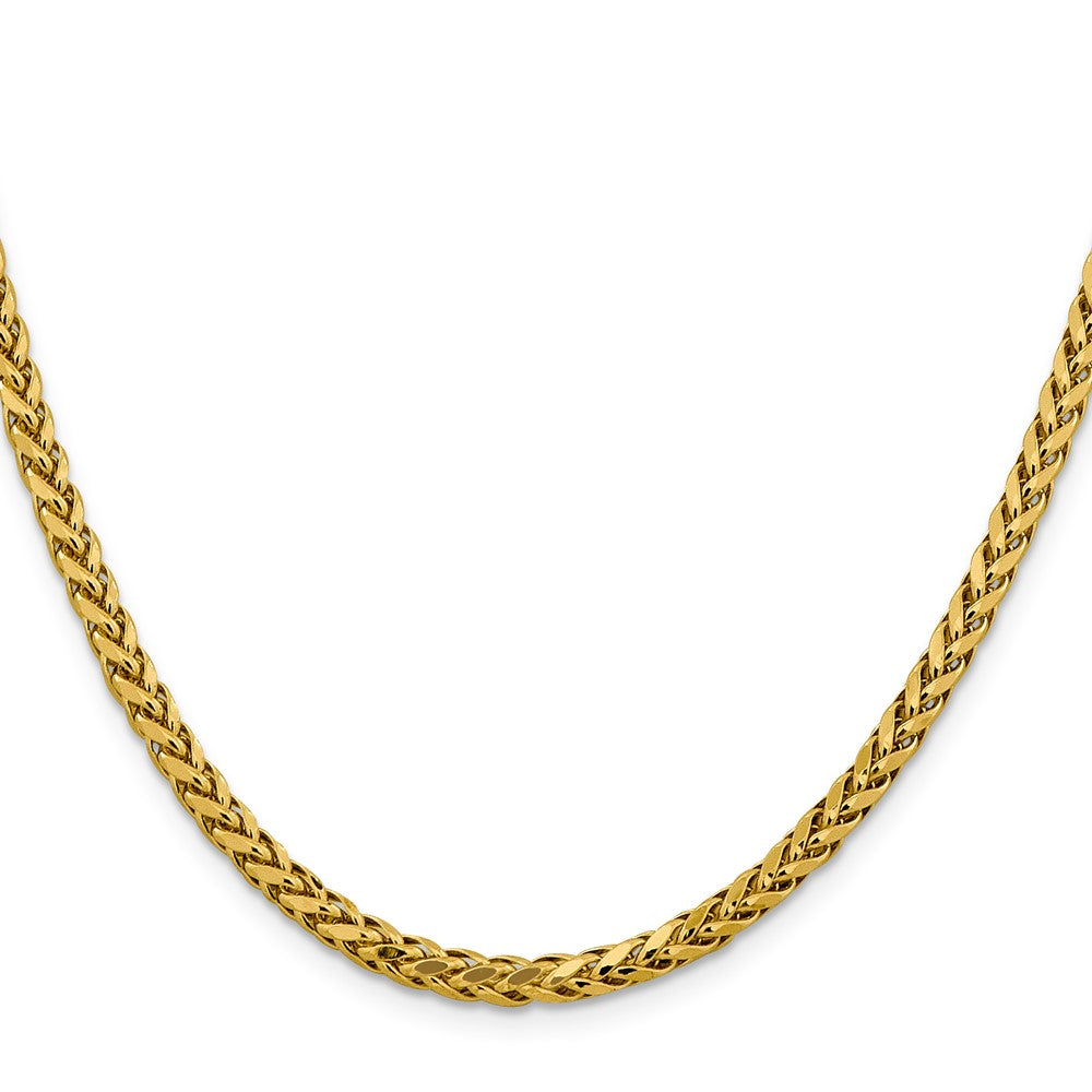 14K Semi-Solid Diamond-cut Wheat with Lobster Clasp Chain