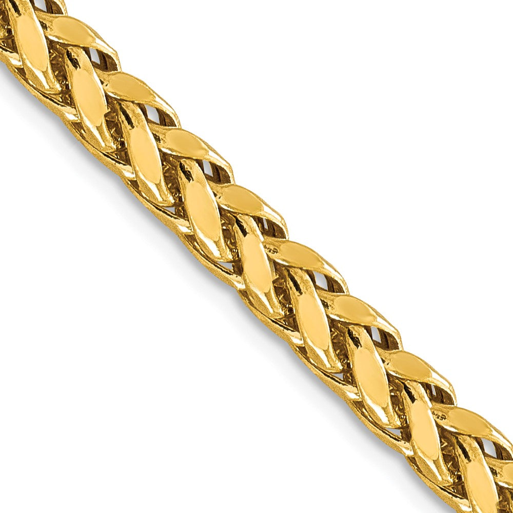 14K Semi-Solid Diamond-cut Wheat with Lobster Clasp Chain