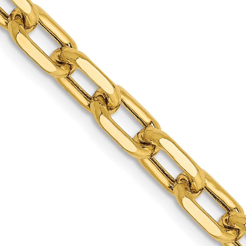 14K Semi-Solid Diamond-cut Open Link Cable with Lobster Clasp Chain