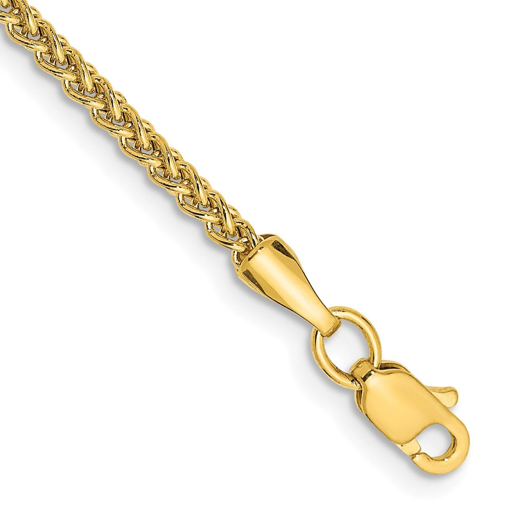 14K Semi-Solid Wheat with Lobster Clasp Anklet