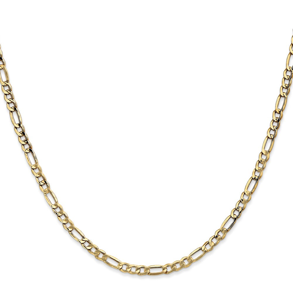 14K Semi-Solid Figaro with Lobster Clasp Chain