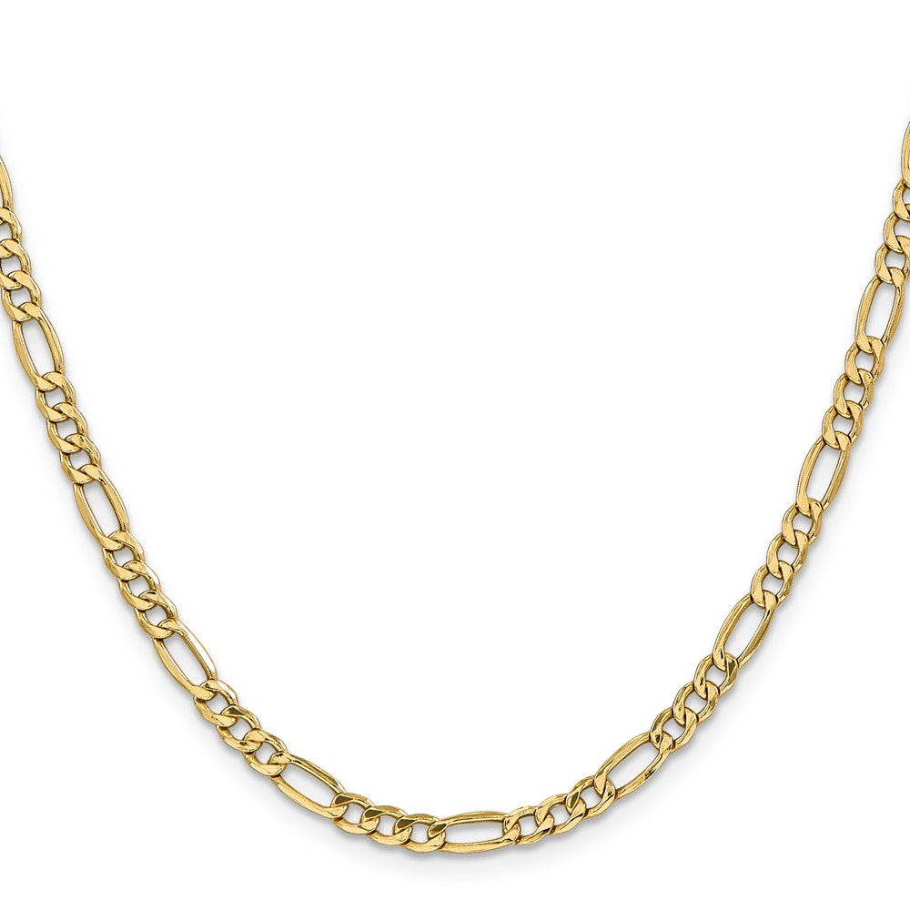 14K Semi-Solid Figaro with Lobster Clasp Chain